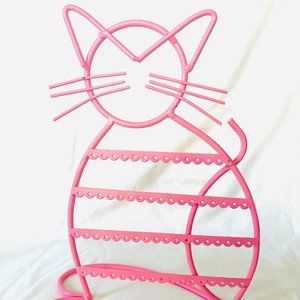 Pink Cat Earring Organizer Stand | Urban Deco